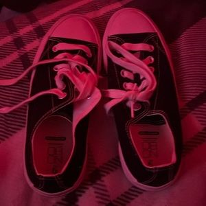 Tennis shoes and high heels